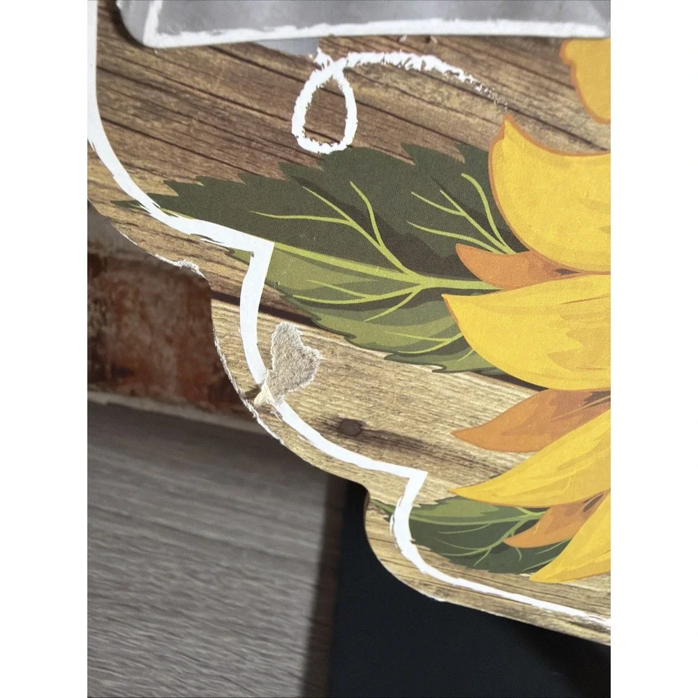 Give Thanks Sunflowers Fall & Thanksgiving Rustic Door Wall Hanging Decor